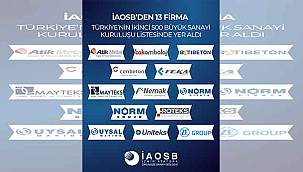 İAOSB’den 13 Firma “İSO İkinci 500” Listesinde Yer Aldı
