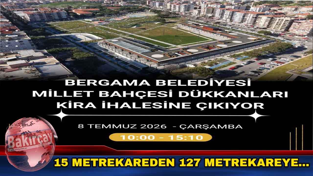 Bergama Belediyesi Millet Bahçesi'ndeki 25 Dükkânı Kiraya Veriyor
