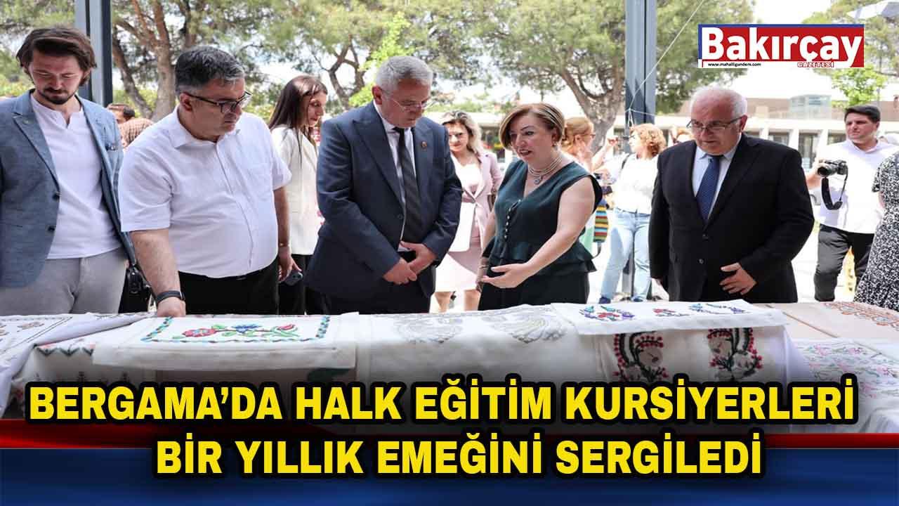 Bergama’da Halk Eğitim Kursiyerlerinin Eserleri Görücüye Çıktı