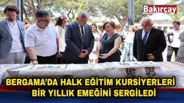 Bergama’da Halk Eğitim Kursiyerlerinin Eserleri Görücüye Çıktı