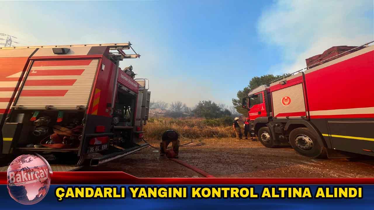Çandarlı yangınında alevler sabaha karşı durduruldu