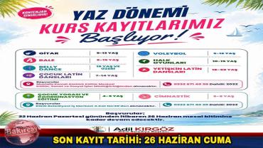 Dikili Belediyesi Yaz Dönemi Kurs Kayıtları Başladı