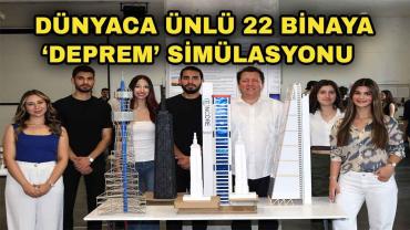 Dünyaca ünlü 22 binanın maketiyle deprem simülasyonu