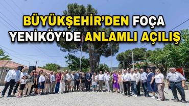 Foça Yeniköy'de 'Atatürk Heykeli' törenle açıldı