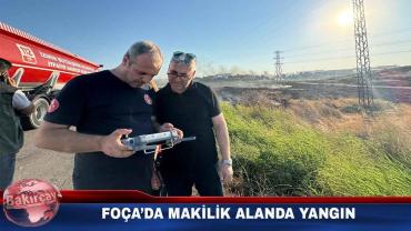 Foça’da makilik alandaki yangın kontrol altına alındı