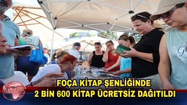 Foça’da Kitap Şenliği Coşkusu: 2 Bin 600 Kitap Ücretsiz Dağıtıldı