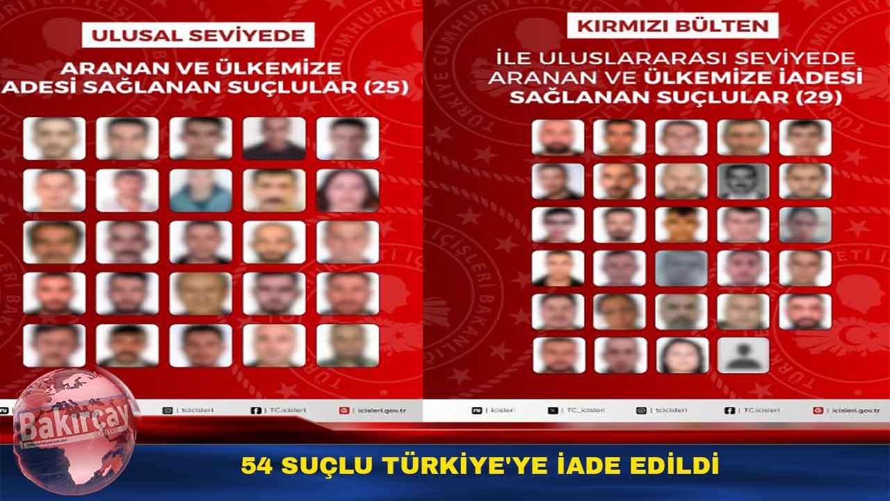 29'u Kırmızı Bültenle Aranan 54 Firari Türkiye’ye İade Edildi