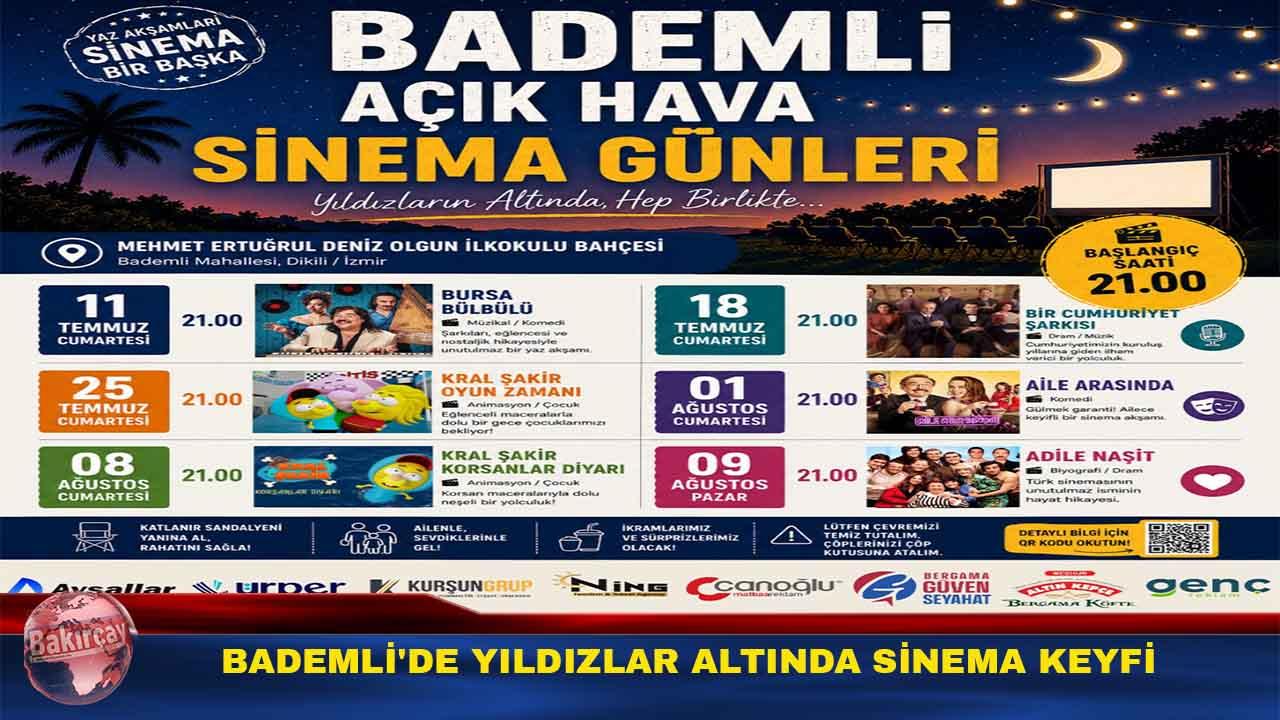 Bademli Açık Hava Sinema Günleri Başlıyor
