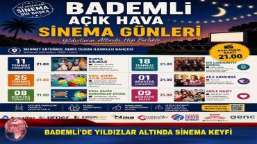 Bademli Açık Hava Sinema Günleri Başlıyor